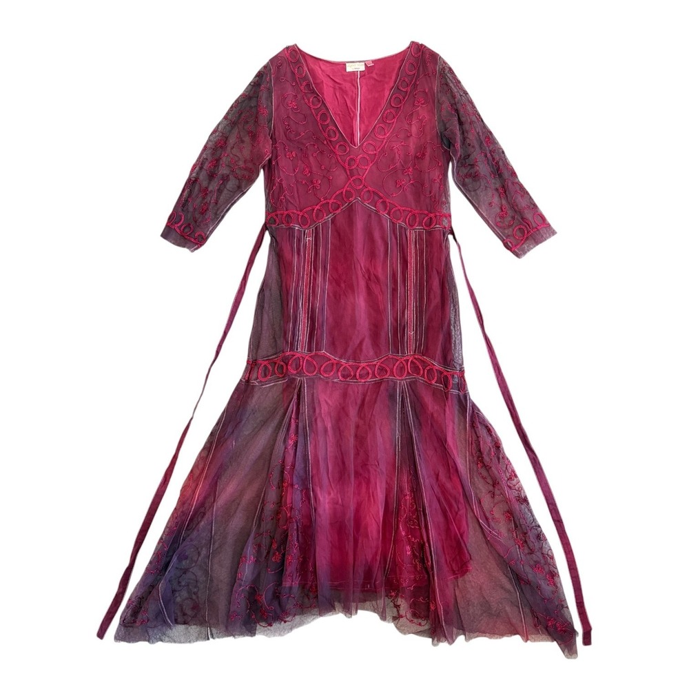 Age of Love Nataya Dress Medium Embroidered Boho Fairy Ethereal Whimsigoth